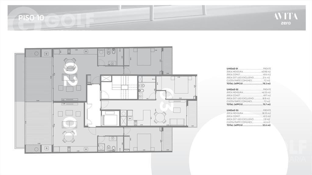Venta de apartamento de 1 dormitorio con amplia terraza en