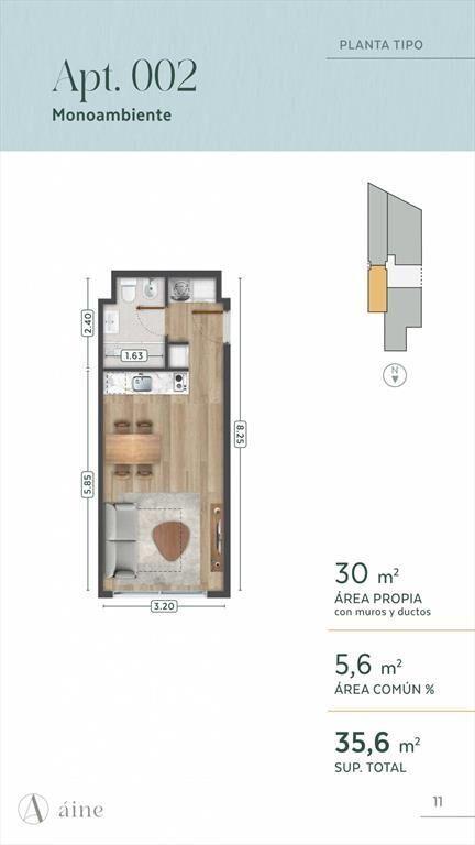 Venta de Monoambiente en Pocitos