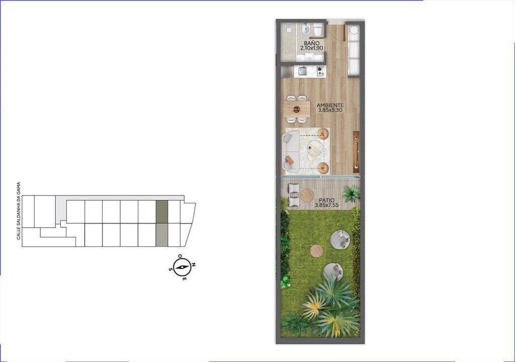 Apartamento monoambiente en venta en Puerto Buceo - 007