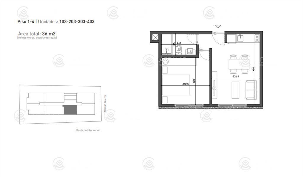 Venta apartamento 1 dormitorio Maldonado.