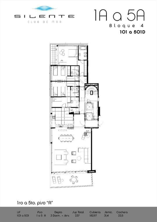 Departamento en venta de 3 dormitorios en suite.