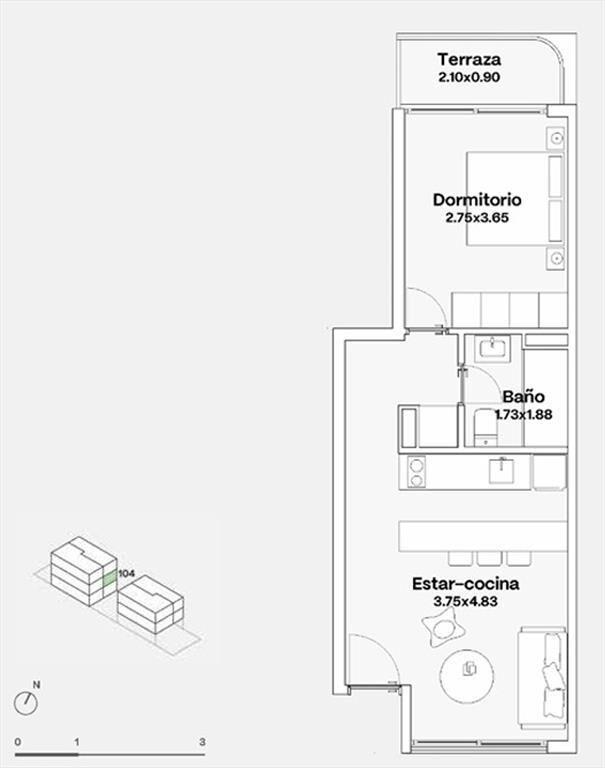 Vende Apartamento 1 dormitorio Malvin