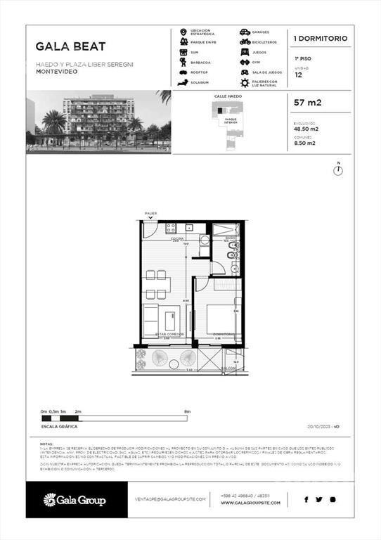 Venta Apartamento 1 dormitorio en Tres Cruces