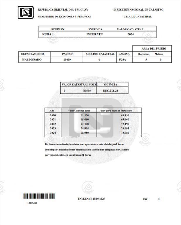 Venta Chacra en Maldonado