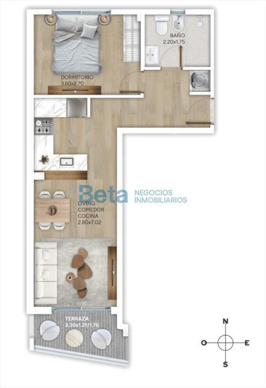 VENTA APARTAMENTOS 1 DORMITORIO CORDON