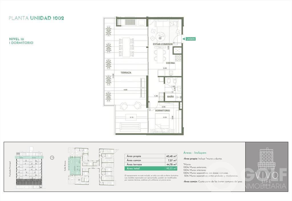 VENTA DE APARTAMENTO PENTHOUSE DE 1 DORMITORIO EN CORDON