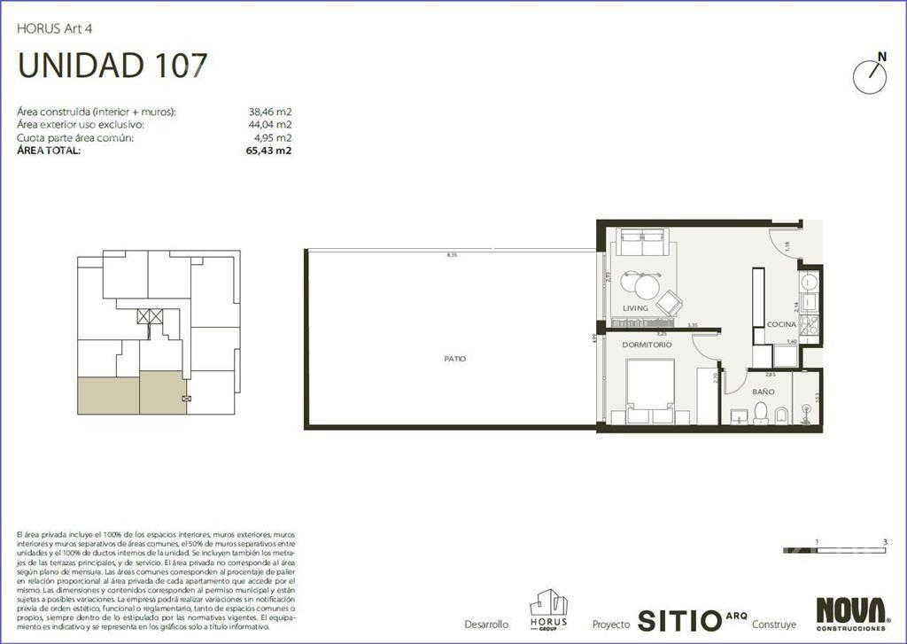 Apartamento de un dormitorio en venta en Centro - 107