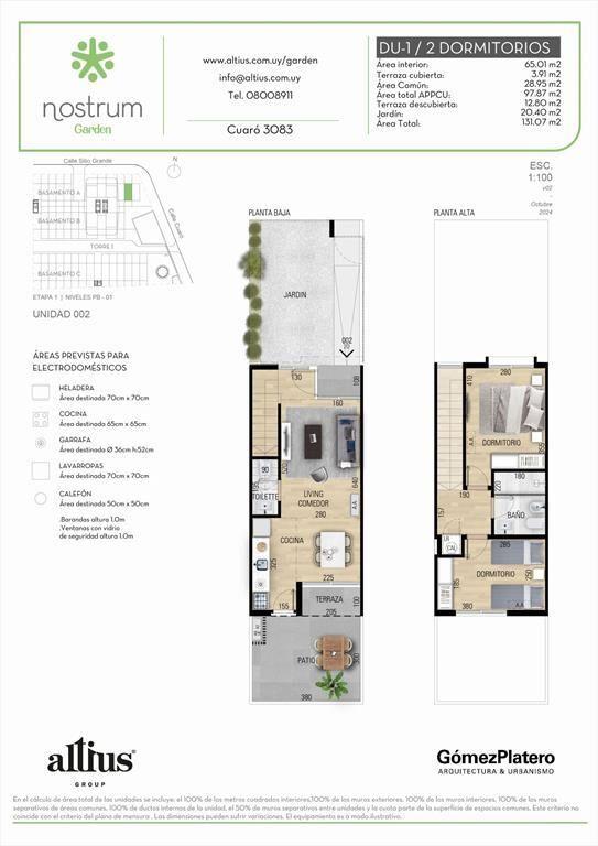 VENTA DUPLEX 2 DORMITORIOS NOSTRUM GARDEN PRADO