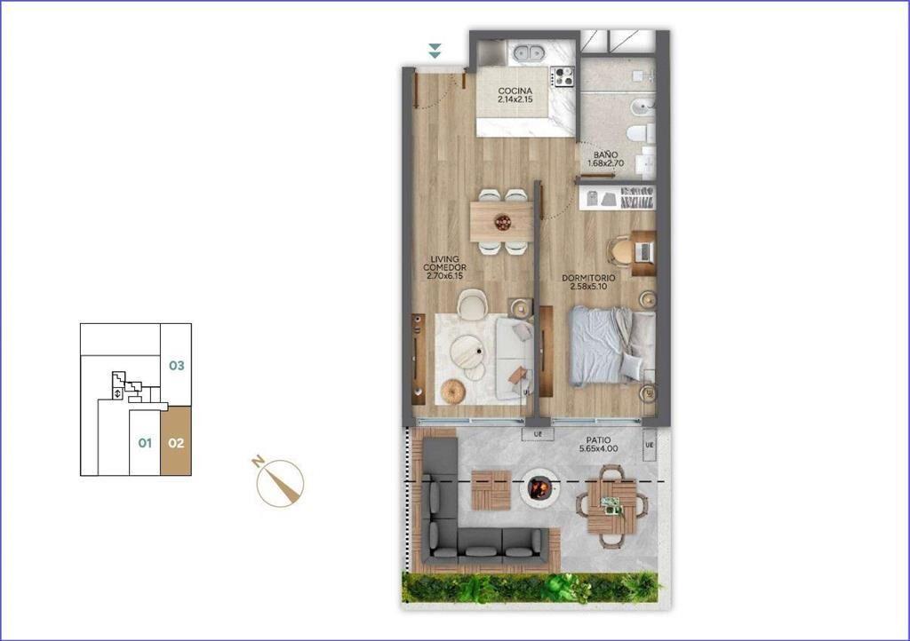 Apartamento de un dormitorio en venta en Punta Carretas - 0
