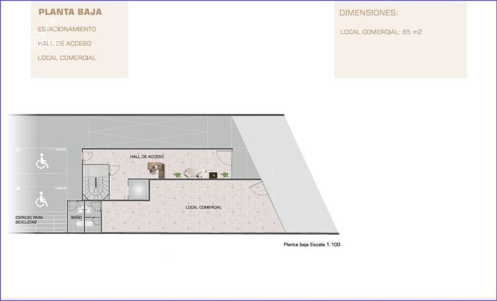 Apartamento monoambiente en venta en Punta Carretas - 1003