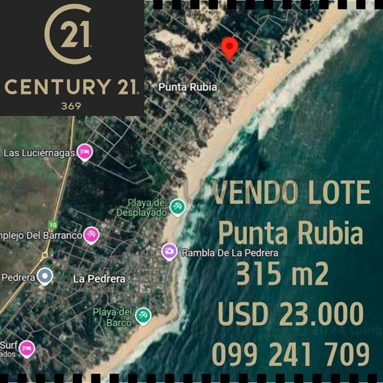EN VENTA TERRENO EN PUNTA RUBIA!!! A 1 CUADRA DEL MAR