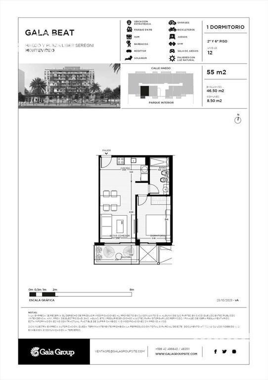 Venta Apartamento 1 dormitorio en Tres Cruces