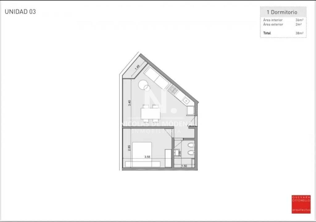 Impresionante departamento de 1 dormitorio, ideal