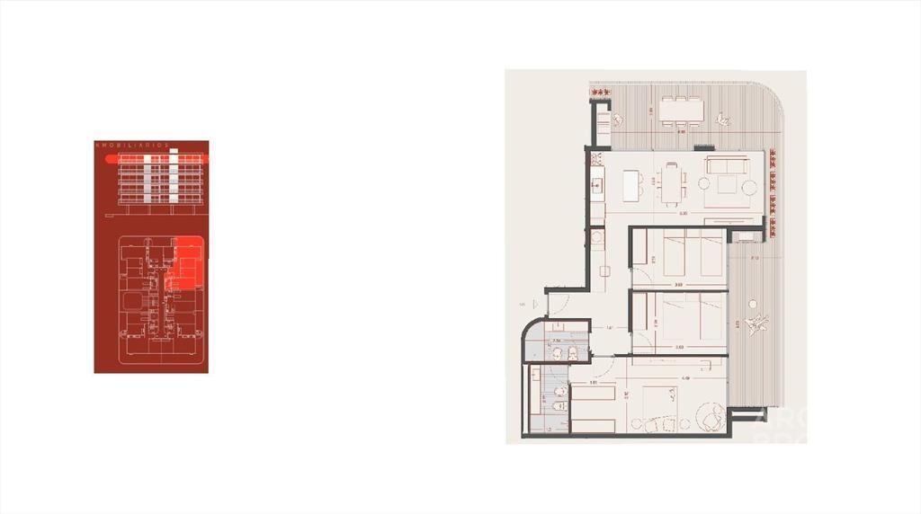 Apartamento de tres dormitorios en venta en Ciudad de la Co