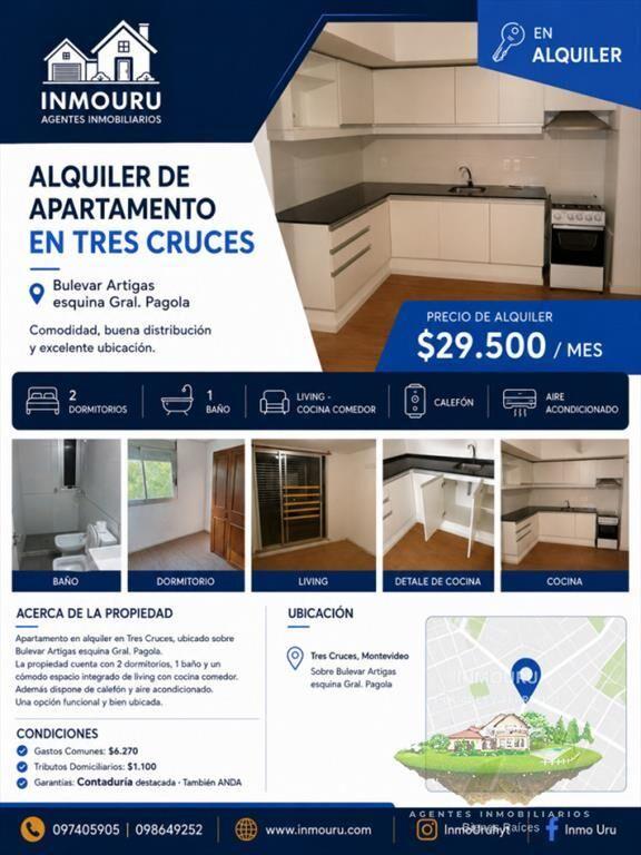 Alquiler de apartamento en Tres Cruces