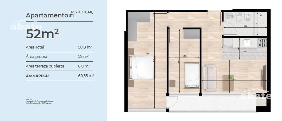 Venta apartamento 2 dormitorios en Tres Cruces