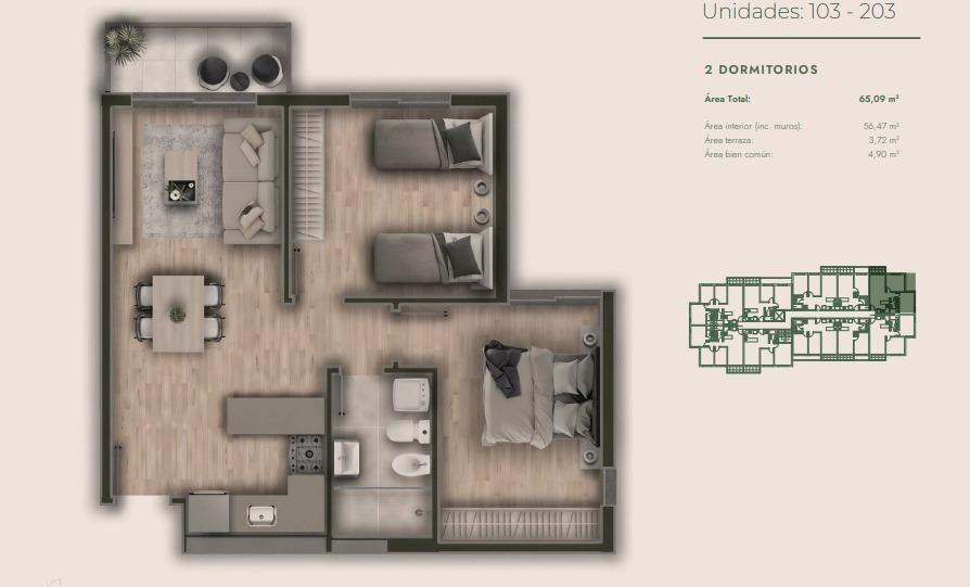 Venta de Unidades Apartamentos Jardines del Rosedal en Prad