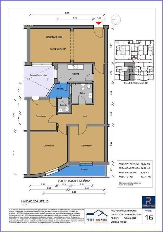 Apartamento de tres dormitorios en venta con renta en Tres