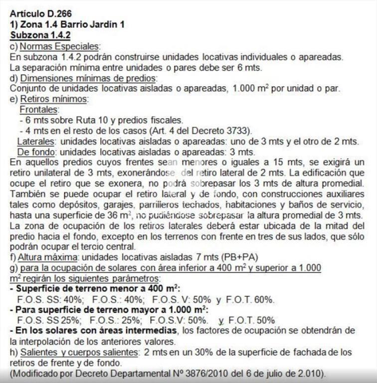 Trreno en venta en La Barra