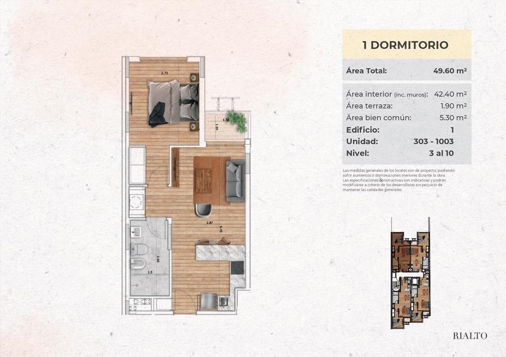 Venta Apartamento 1 Dormitorio en Cordon