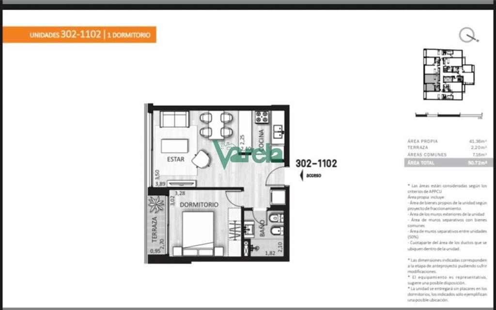 VENTA APTO Cordon, 1 dormitorio, a estrenar, con