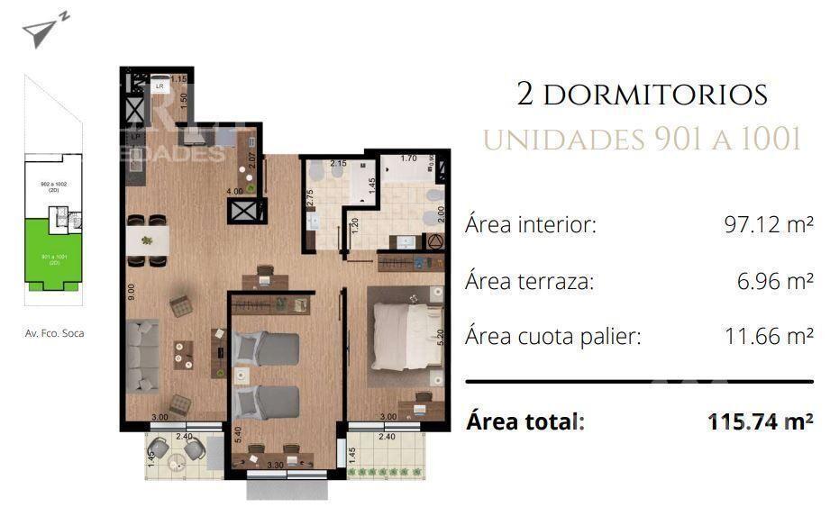 Venta Apartamento - Pocitos DELREY PROPIEDADES