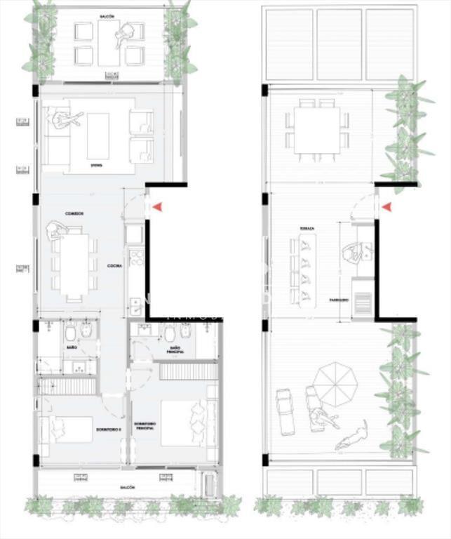 Apartamento en venta de 2 dormitorios en el La