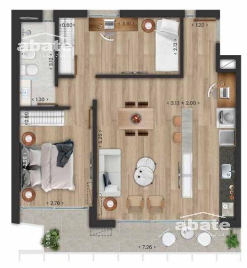 Venta apartamento 2 Dormitorios en La Blanqueada
