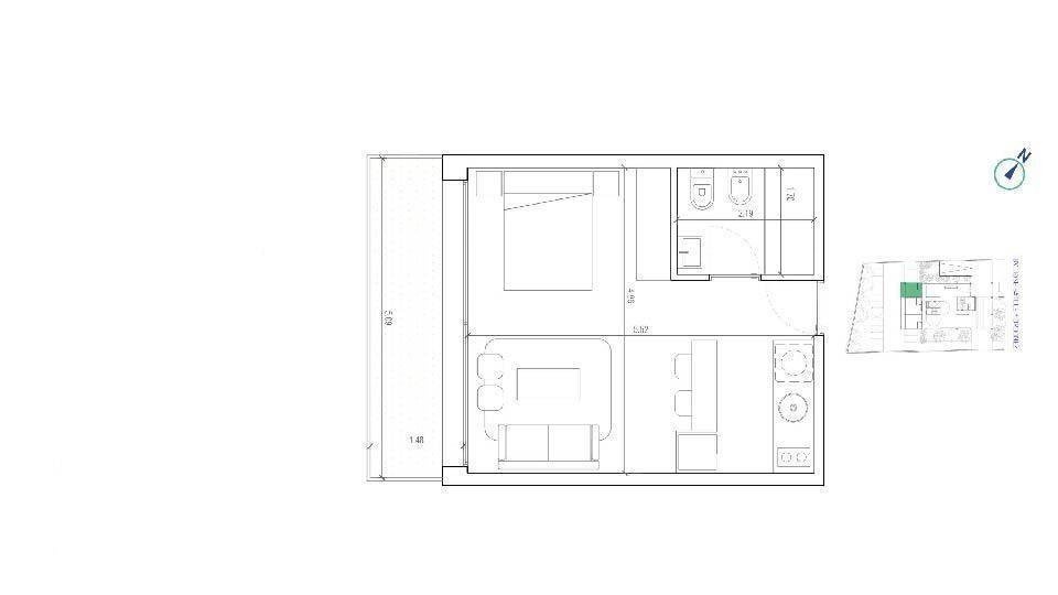 Venta apartamento monoambiente en La Blanqueada-01