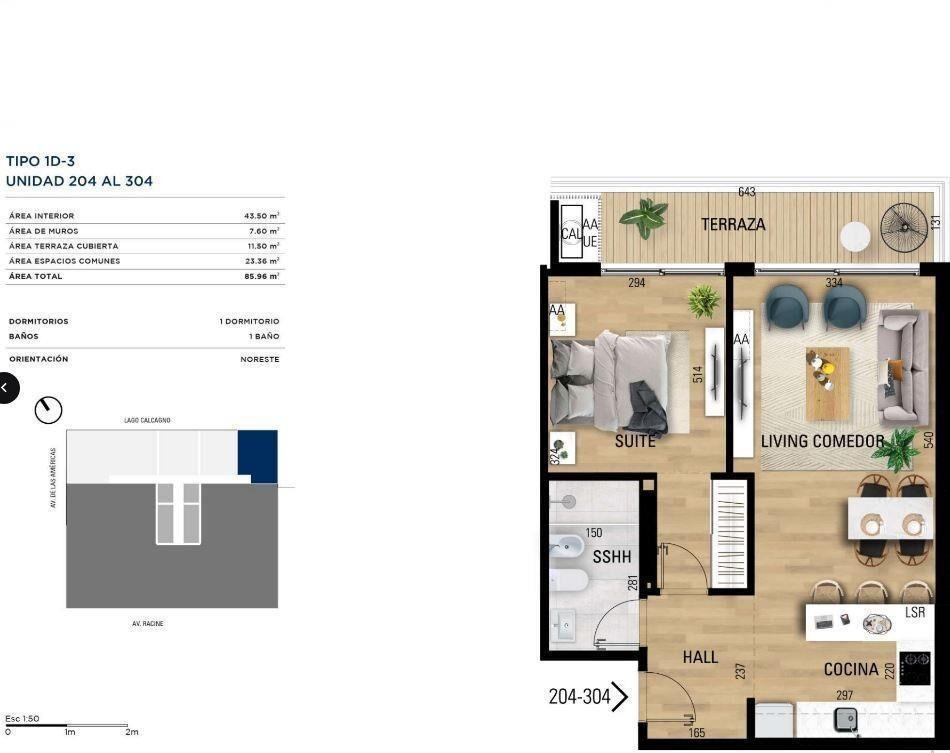 Apartamento de un dormitorio en venta con renta en Carrasco