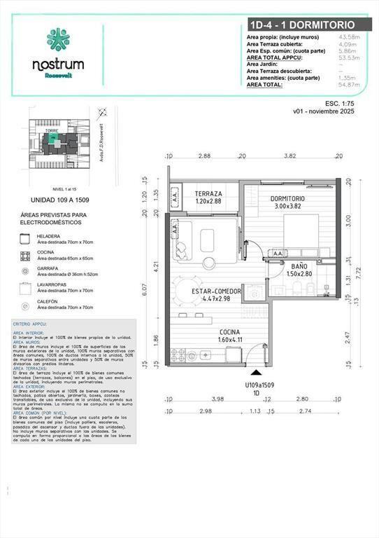Venta de apartamento de 1 dormitorio en Punta del Este