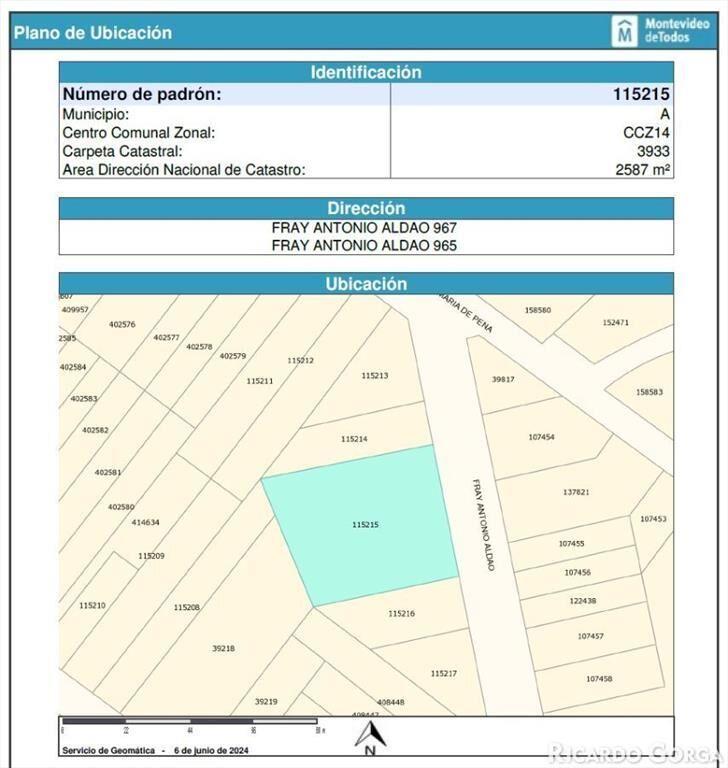 Terreno en venta de 2600 m2 ideal Viviendas/ Cooperativa...