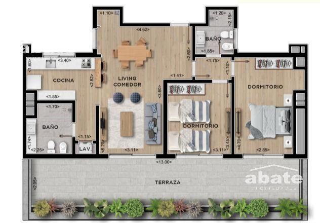 Venta Penthouse 2 Dormitorios, en Buceo con garaje doble