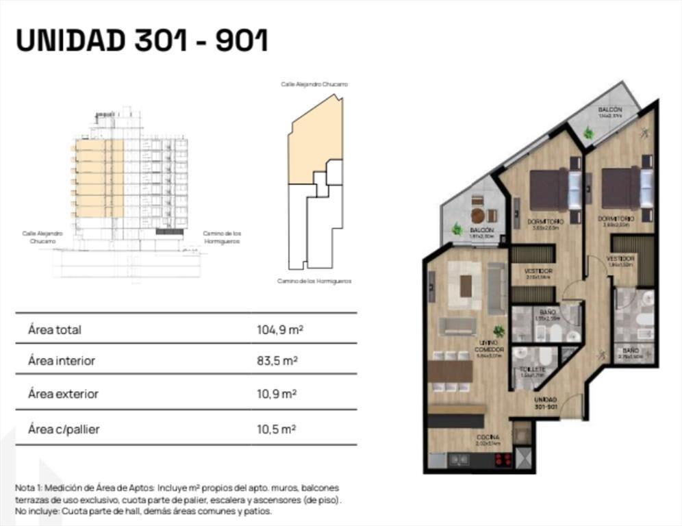 VENTA APARTAMENTO 2DORM 2B 1 TOILET POCITOS POZO