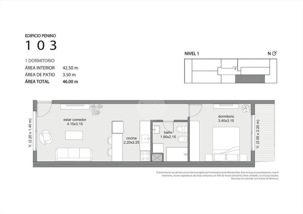 Venta Apartamento 1 Dormitorio, Unión