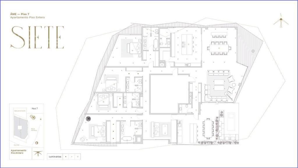 Apartamento penthouse de cuatro dormitorios y estar en vent