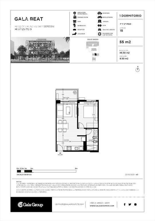 Venta apartamento 1 dormitorio en Cordón