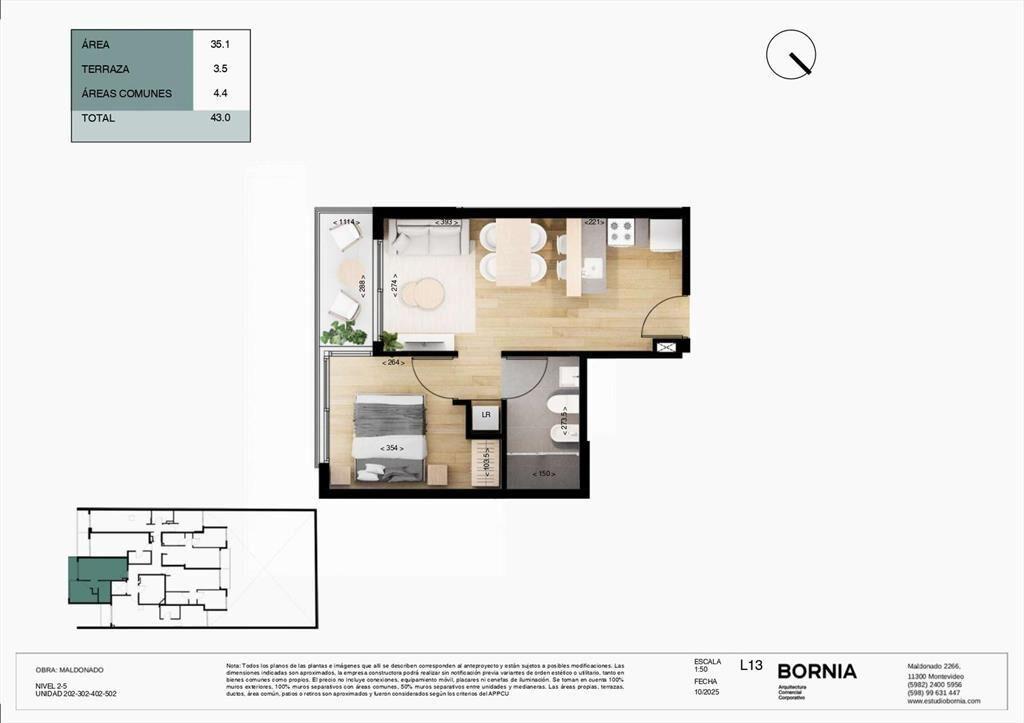 Venta Apartamento 1 Dormitorio en Cordon