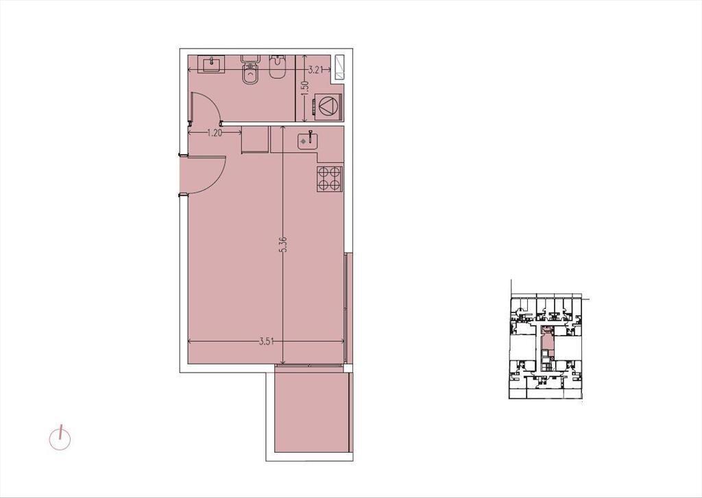 Apartamento monoambiente en venta en  Cordón - 1009