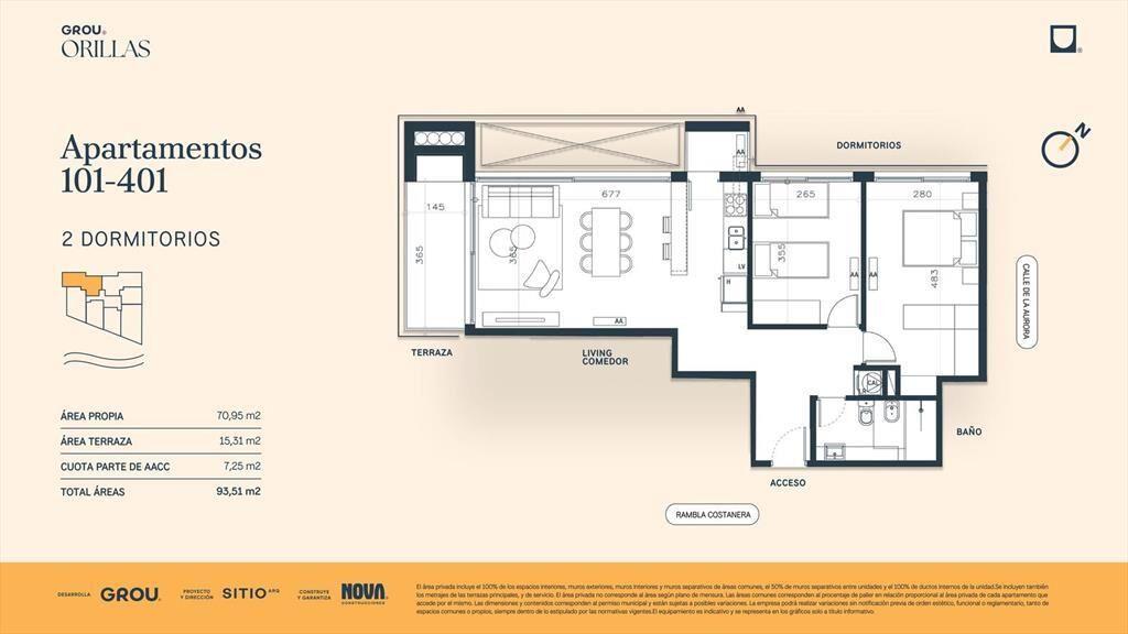 Venta Apartamento 2 Dormitorios en Ciudad de la Costa