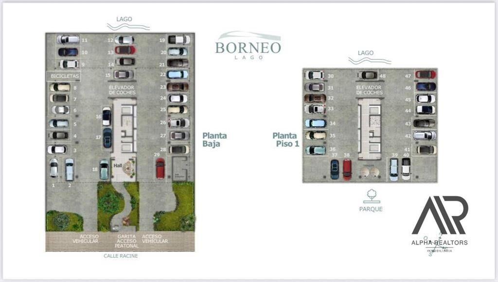 Apartamento en Borneo sobre Lago Calcagno