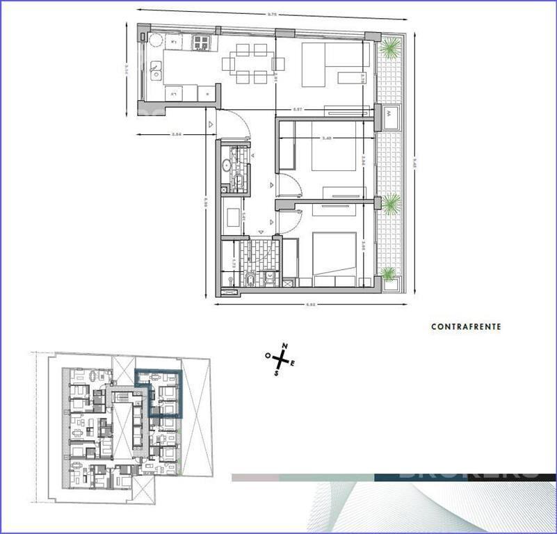 Apartamento de dos dormitorios en venta en Pocitos - 806
