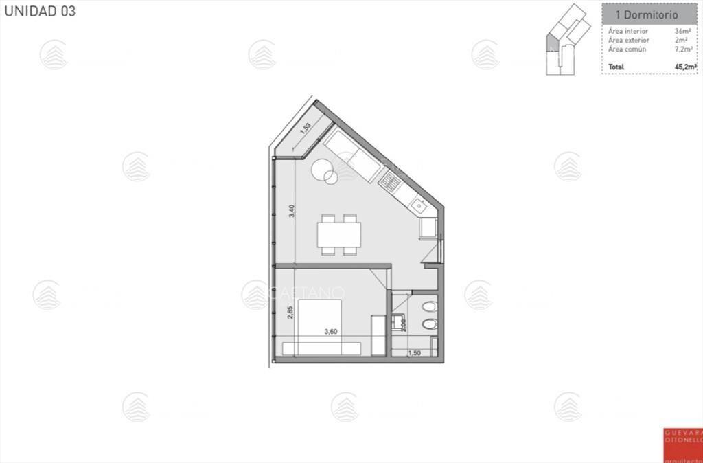 Apartamento de 1 dormitorio a estrenar en venta Punta del E