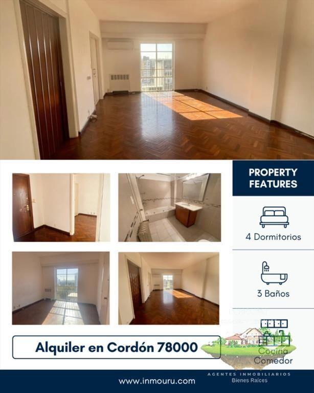 Alquiler de Hermoso Apto en Cordón 4 Dormitorios