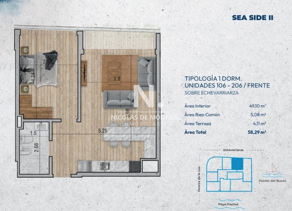 Venta Apartamento de 1 dormitorio Con Excelente Ubicacion e