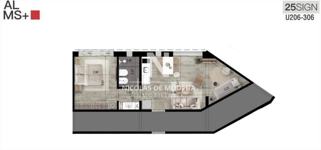 Oportunidad imperdible, vende apartamento de 1 y
