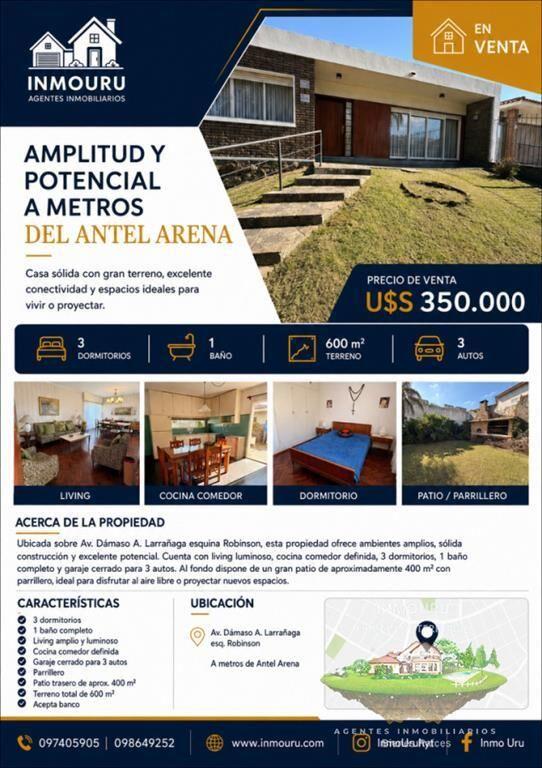 Venta de Casa a metros de Antel Arena
