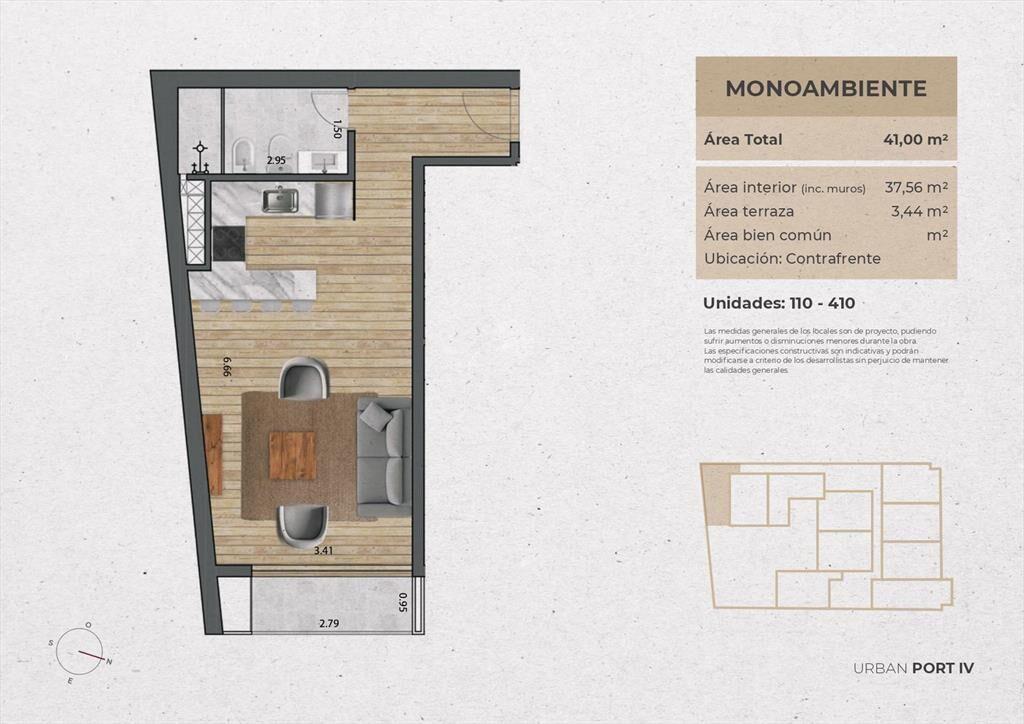 Venta Apartamento Monoambiente en Pocitos