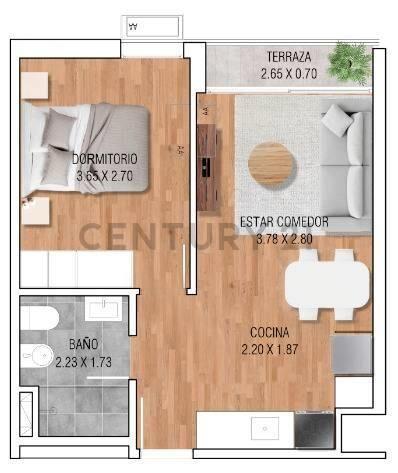 Apartamento 1 dormitorio, Entrega primer trimestre 2025.