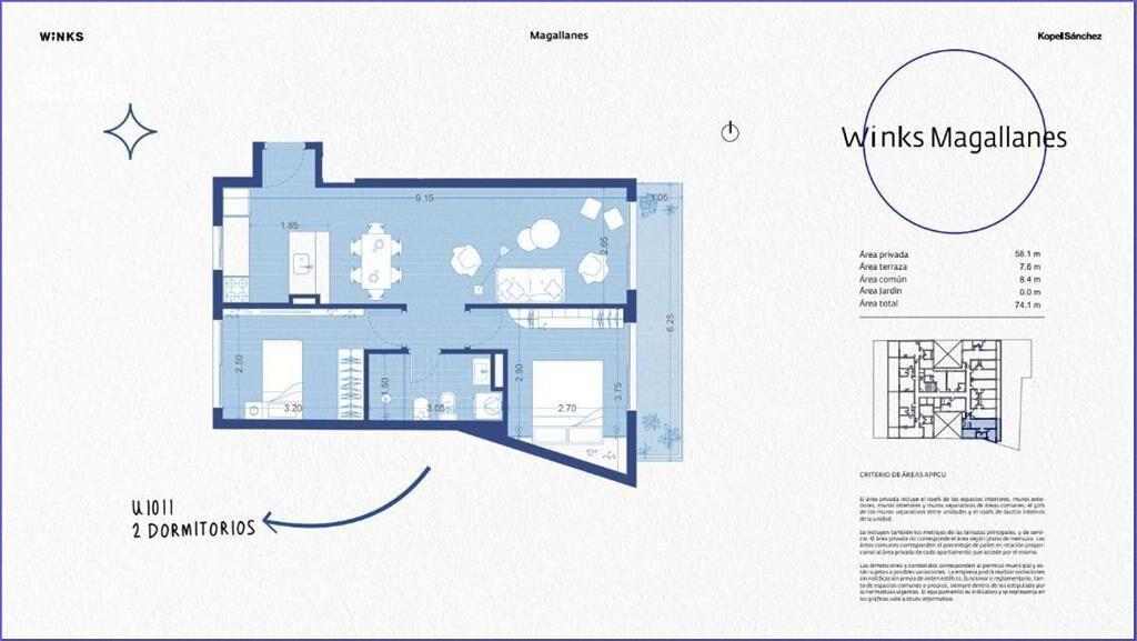 Venta apartamento dos dormitorios en Palermo - 1011
